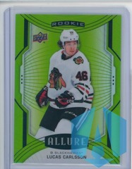 2020-21 Upper Deck Allure Sp Green Quartz 42/99 Lucas Carlsson #103 Rookie